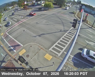 The road at G St - Looking West toward H, live
