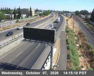 The road at 32 - SB SR 99 Kiernan Avenue, live