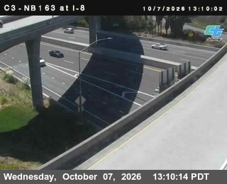 The road at I-8, live