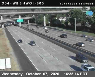The road at Just West Of I-805, live
