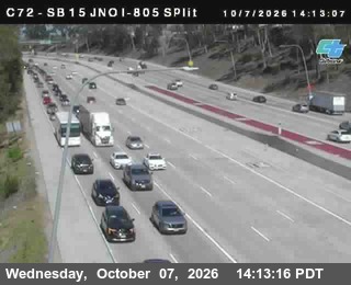 The road at I-805, live