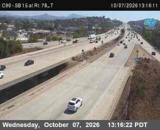 The road at Just South of SR-78, live