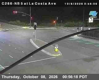 The road at NB at La Costa Ave, live
