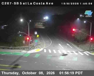 The road at SB at La Costa Avenue, live