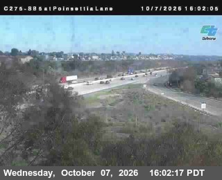 The road at SB at Poinsettia Lane, live