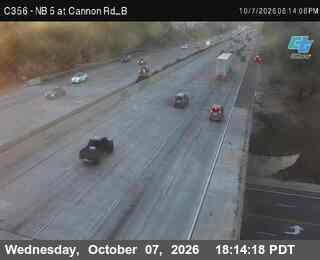 The road at NB at Cannon Rd B, live