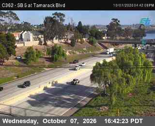The road at SB at Tamarack Blvd, live