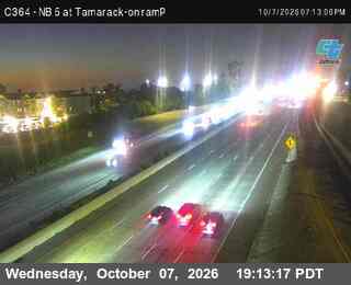 The road at NB at Tamarack (on ramp), live