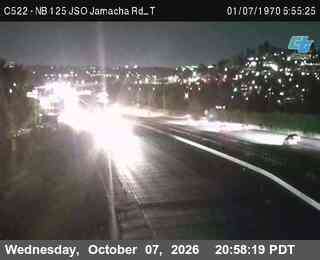 The road at NB JSO Jamacha Rd - T, live