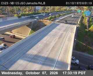 The road at NB JSO Jamacha Rd - B, live