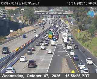 The road at NB 125/94 ByPass - T, live