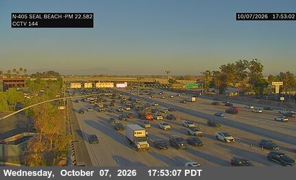 The road at Seal Beach Boulevard, live