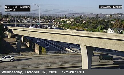 The road at SR-55, live