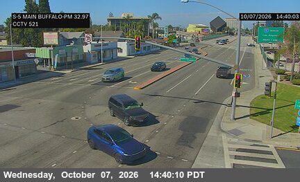 The road at SB Main & Buffalo, live