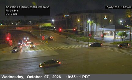 The road at Katella & Manchester, live