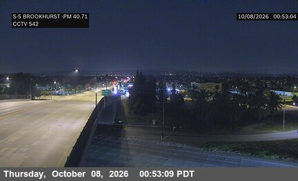 The road at Brookhurst On Ramp, live