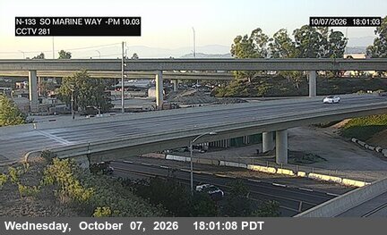 The road at South of Marine Way Undercross, live