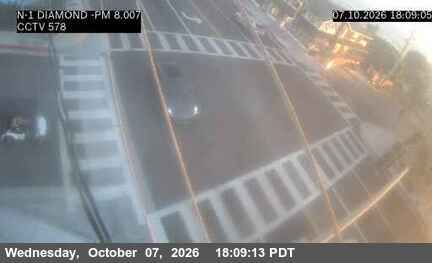 The road at NB PCH at Diamond, live