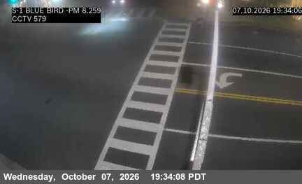 The road at SB PCH at Blue Bird, live