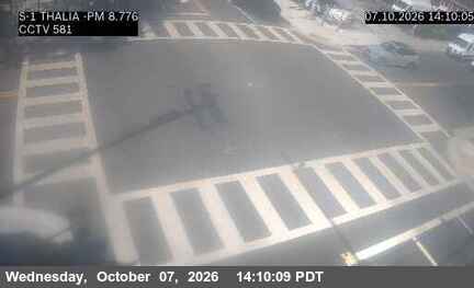 The road at SB PCH at Thalia, live
