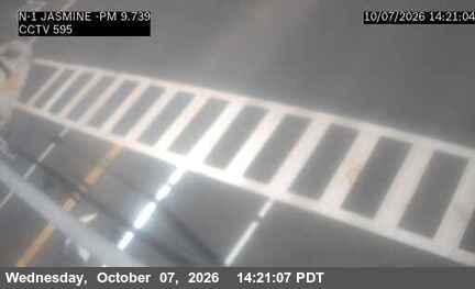 The road at SB PCH at Jasmine, live