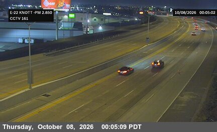 The road at Eastbound Knott Avenue, live