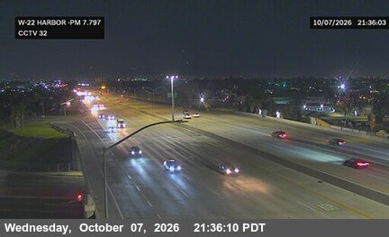 The road at Harbor Boulevard, live