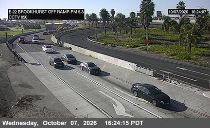 The road at EB 22 at Brookhurst, live