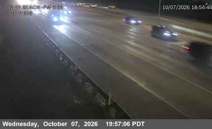 The road at WB SR-22 at Beach, live