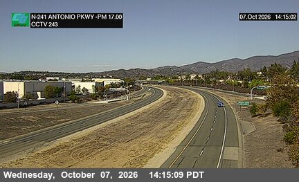 The road at North of Antonio Parkway Overcross, live