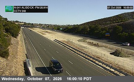The road at Aliso Creek 50 Meters South of El Toro Road Undercross, live