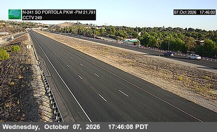 The road at 80 Meters South of Portola Parkway Undercross, live