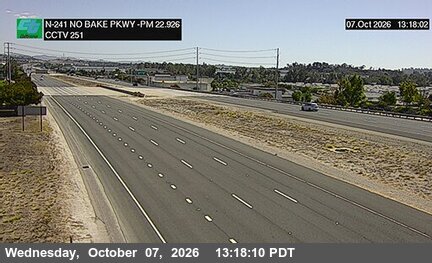 The road at 310 Meters North of Bake Parkway Overcross, live