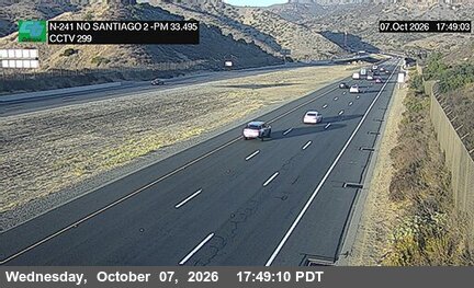 The road at 1700 Meters North of Santiago 2 Canyon Road Overcross, live