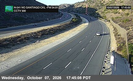 The road at 2600 Meters North of Santiago Canyon Road Overcross, live