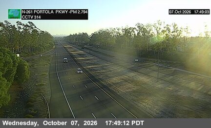 The road at 80 Meters South of Portola Parkway (West) Overcross, live