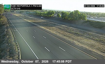The road at 940 Meters North of Portola Parkway (West) Overcross, live