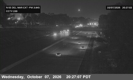 The road at Del Mar Avenue Exit, live