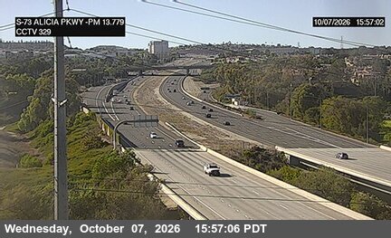 The road at Alicia Parkway Overcross, live