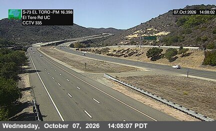 The road at North of El Toro Road Undercross, live