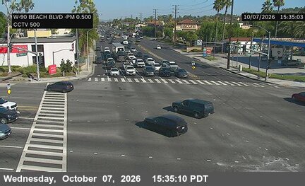 The road at Beach Blvd NW Corner, live