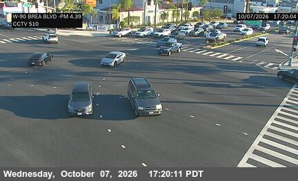 The road at Brea Blvd NW Corner, live