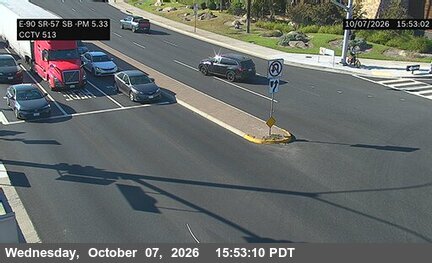 The road at SR-57 SB OR SE Corner, live