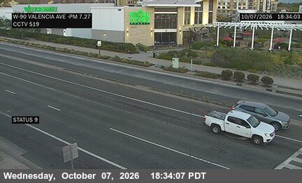 The road at Valencia Ave NW Corner, live