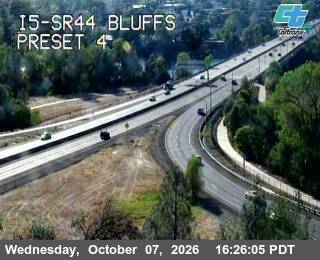 The road at I5-SR44 Bluffs, live