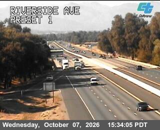 The road at Riverside Ave, live