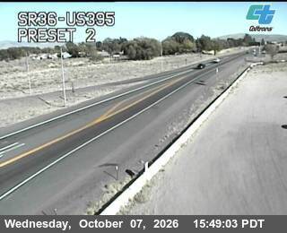 The road at SR36-US395, live