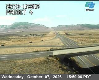 The road at SR70-US395, live