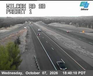 The road at Wilcox Rd SB, live
