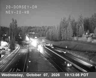 The road at Hwy 20 at Dorsey Dr WB, live